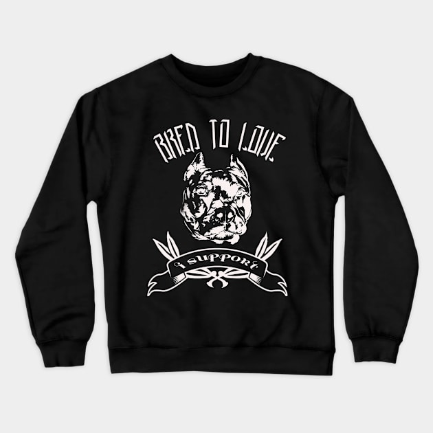 Bred To Love- white Crewneck Sweatshirt by Danispolez_illustrations